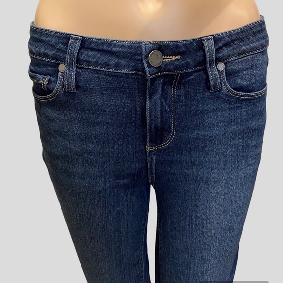Women's Paige Verdugo Mid-Rise Dark Wash Cropped Skinny Ankle Jeans Size 27 EUC - Picture 3 of 8